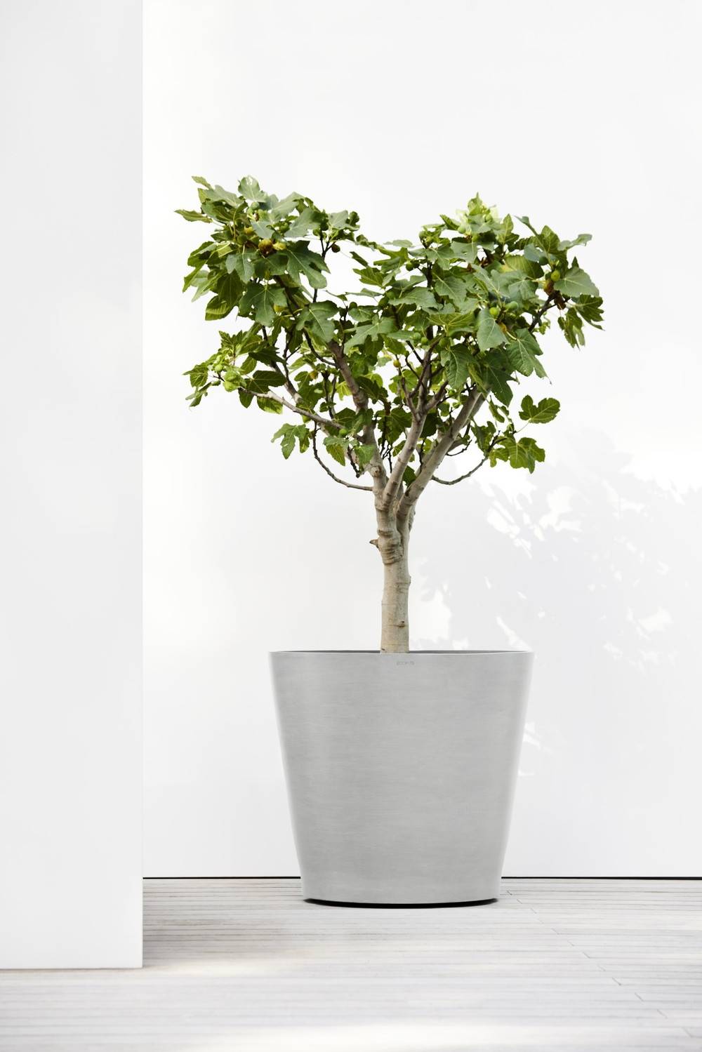 Ecopots - Grand pot sur roues Amsterdam 80 Blanc Gris - Ø 80 x H. 75 cm - 300 L ECOPOTS - Imagen 3