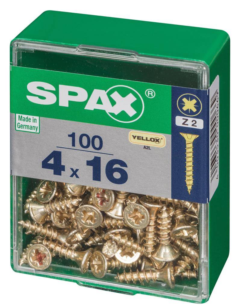 Spax - Lot de 100 vis acier tête fraisée pozidriv SPAX, Diam.4 mm x L.16 mm - Image 5