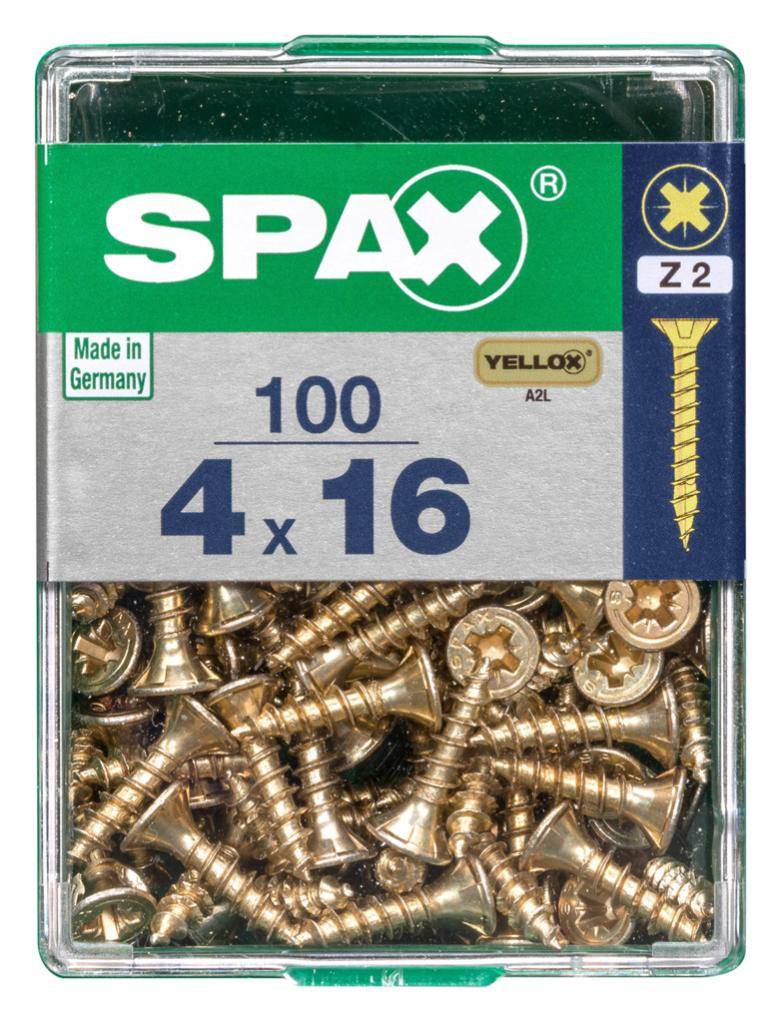 Spax - Lot de 100 vis acier tête fraisée pozidriv SPAX, Diam.4 mm x L.16 mm - Image 4