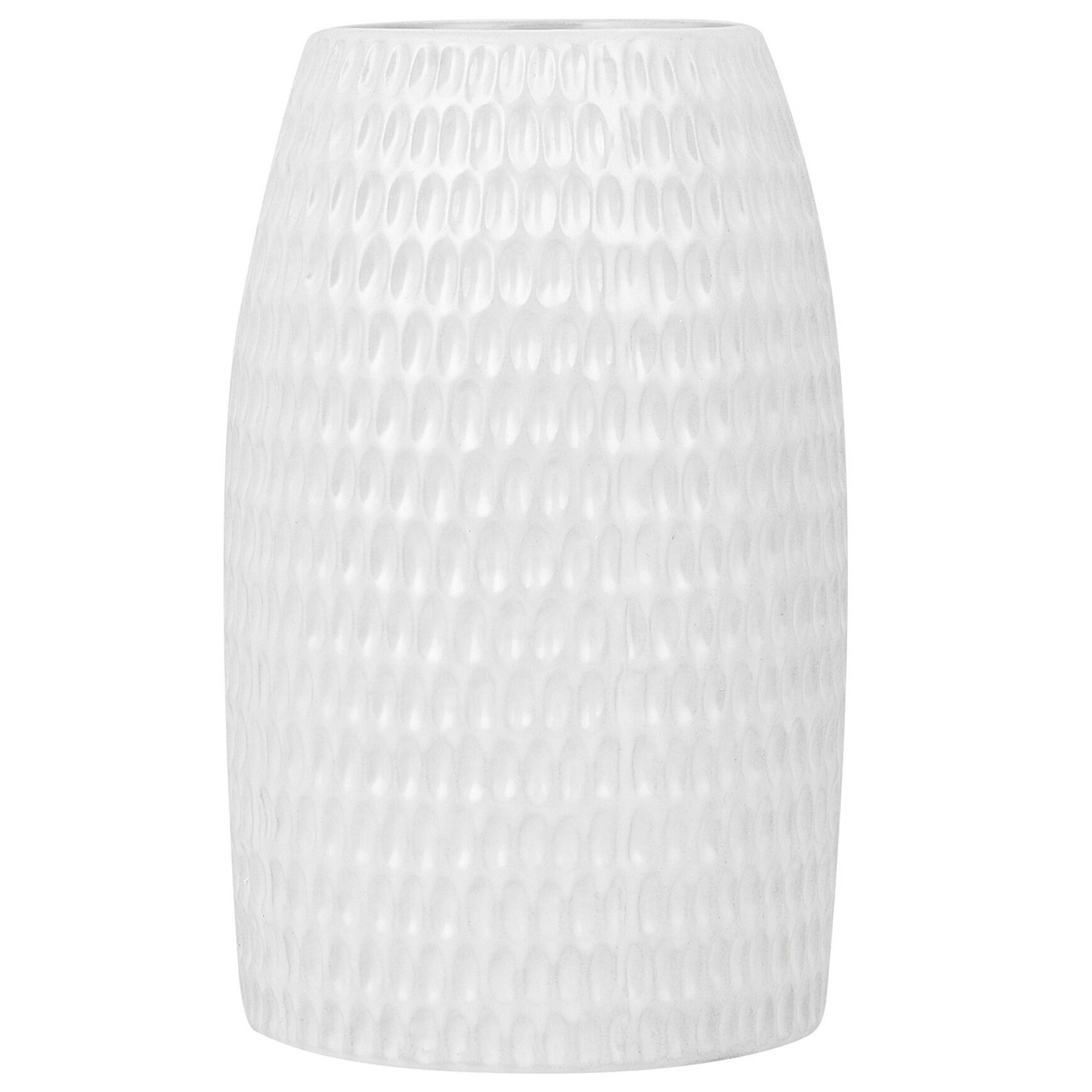 Beliani - Vase décoratif Grès Blanc LINZI - 14x14x25- Beliani - Image 2