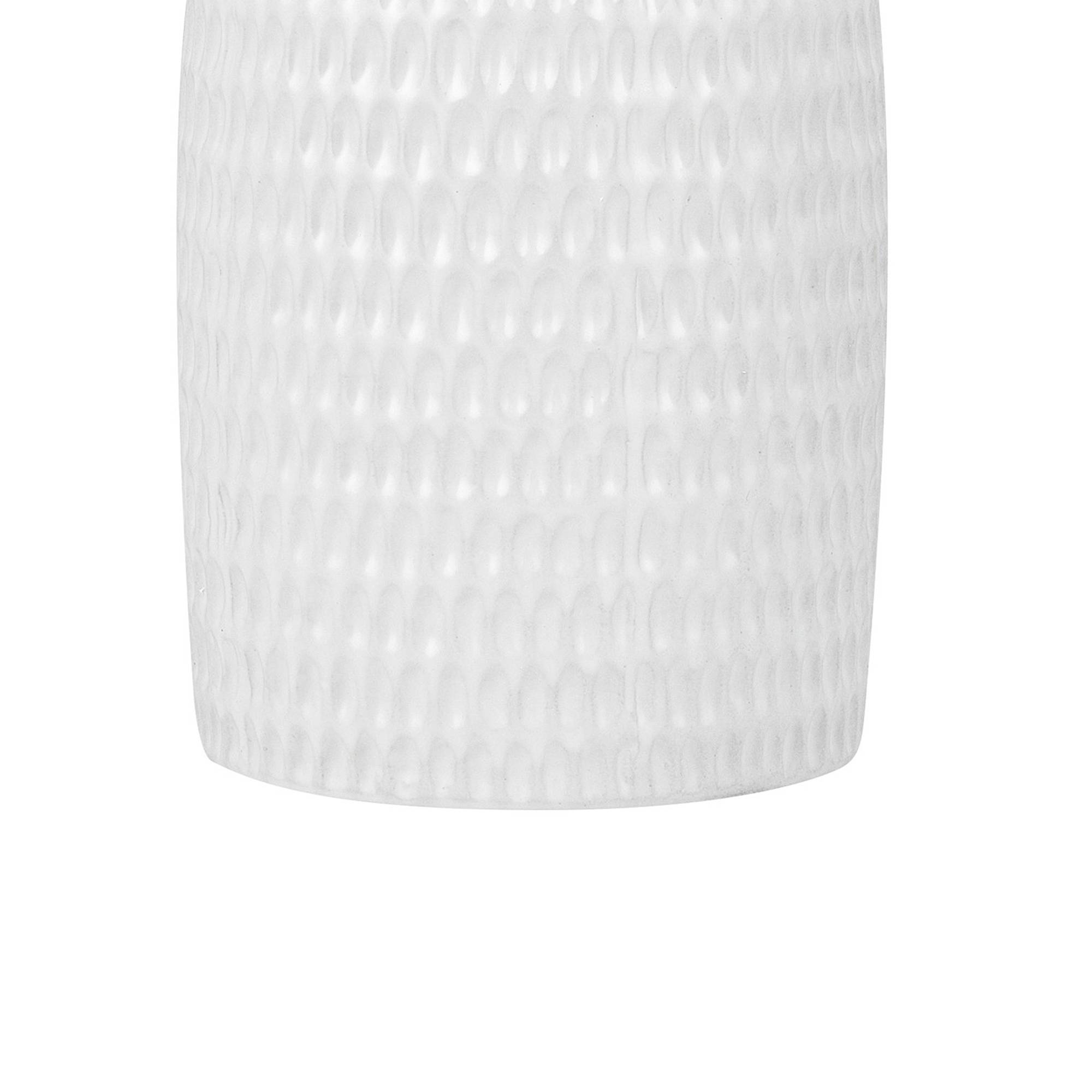 Beliani - Vase décoratif Grès Blanc LINZI - 14x14x25- Beliani - Image 5