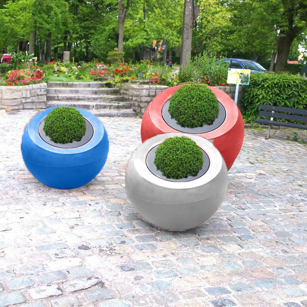 Pots de fleurs sphérique xxl dolce vita 300l france 2024-lot de 3 - Image 2