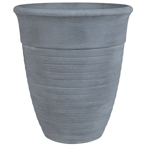 Cache-pot d'extérieur Fibre d'argile Gris KATALIMA - Beliani - Image 3