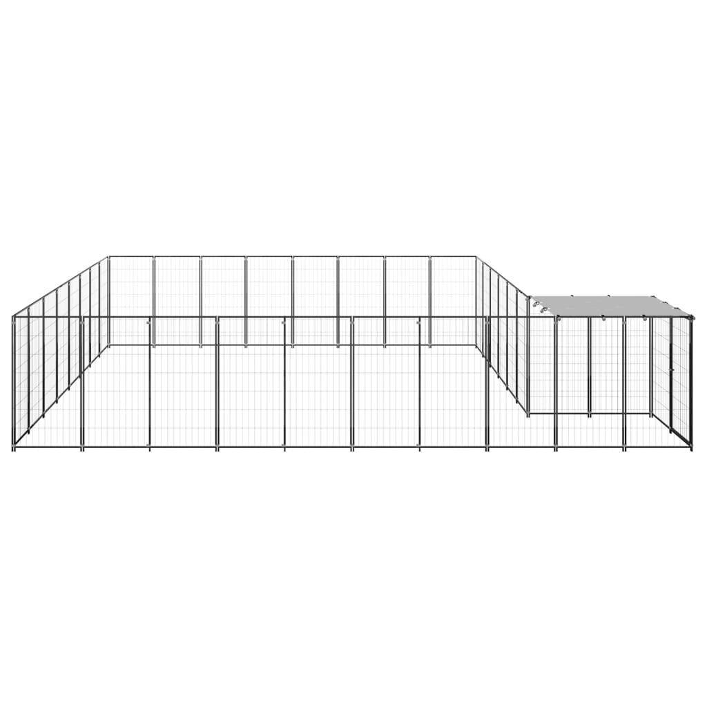 Helloshop26 - Chenil extérieur cage enclos parc animaux chien argenté 20,57 m² acier - Imagen 4