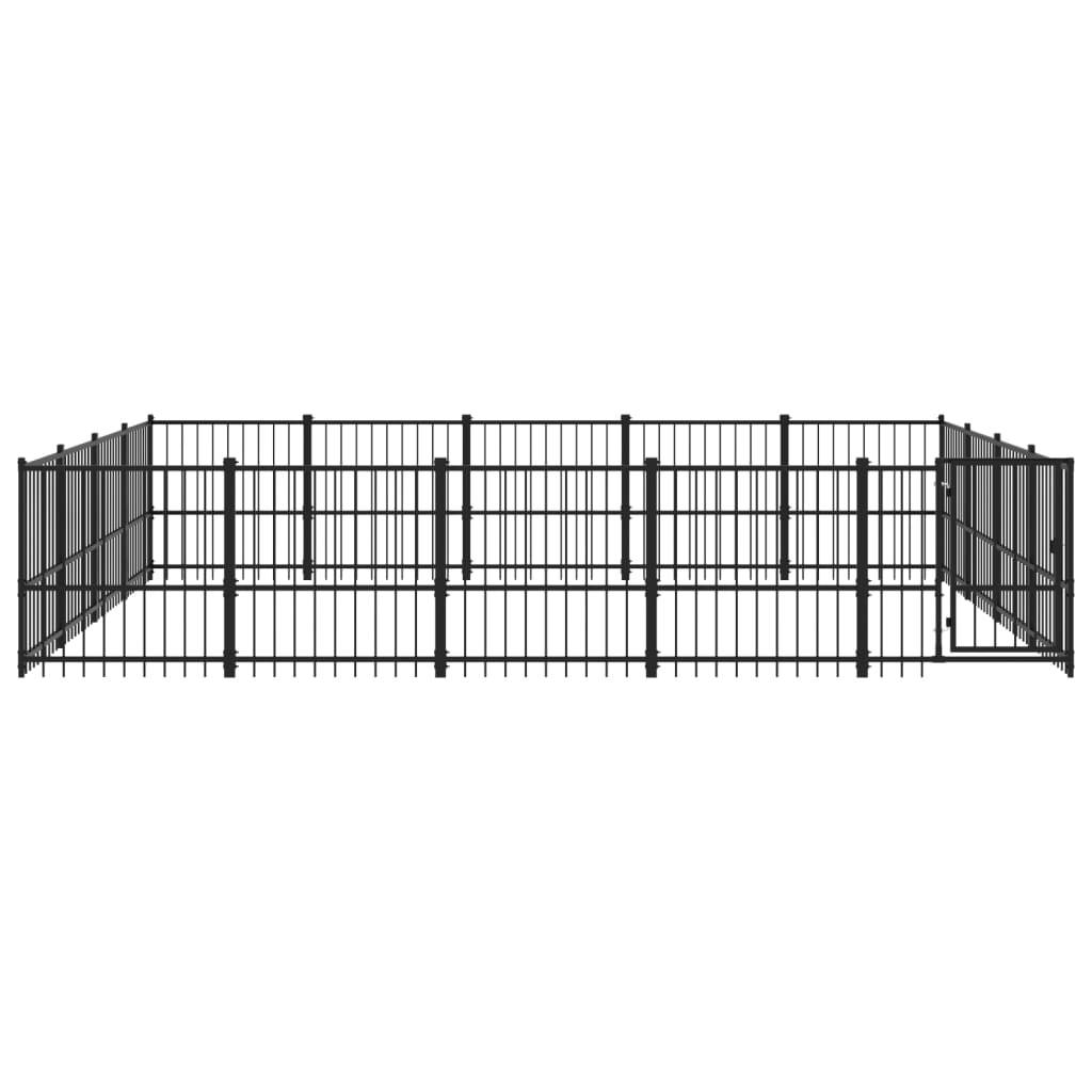 Vidaxl - Chenil d'extérieur pour chiens Acier 18,82 m² vidaXL 3124627 - Imagen 8