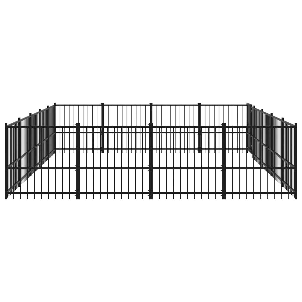 Vidaxl - Chenil d'extérieur pour chiens Acier 18,82 m² vidaXL 3124627 - Imagen 5