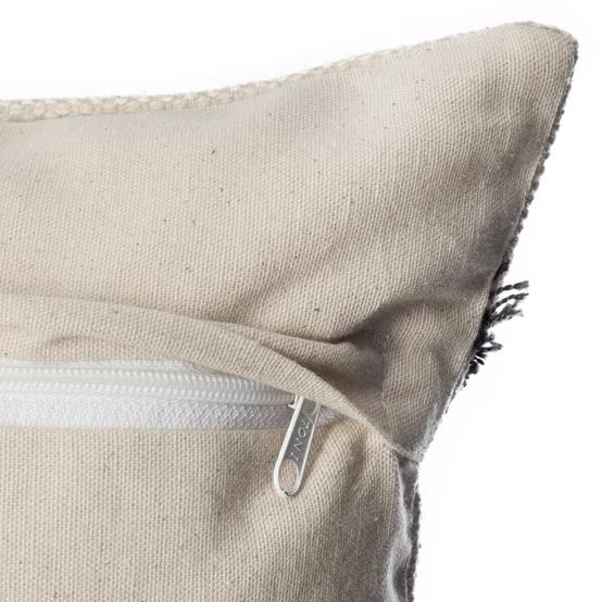 Housse de Coussin Tuftée "Etnik II" 40x40cm Gris - Image 5