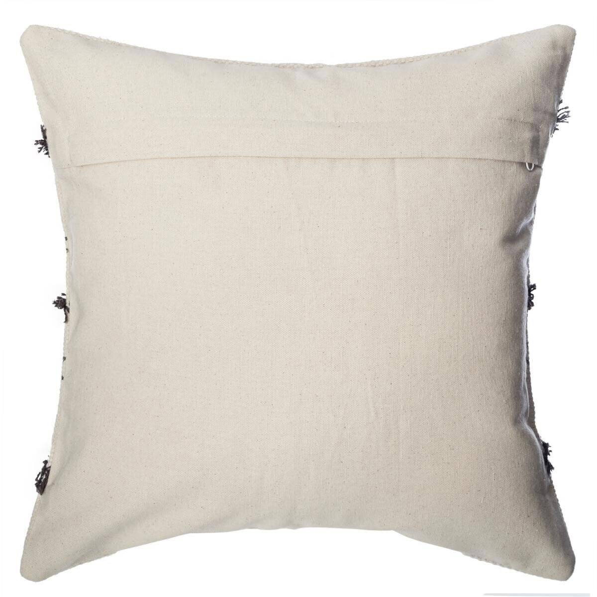 Housse de Coussin Tuftée "Etnik II" 40x40cm Gris - Image 2