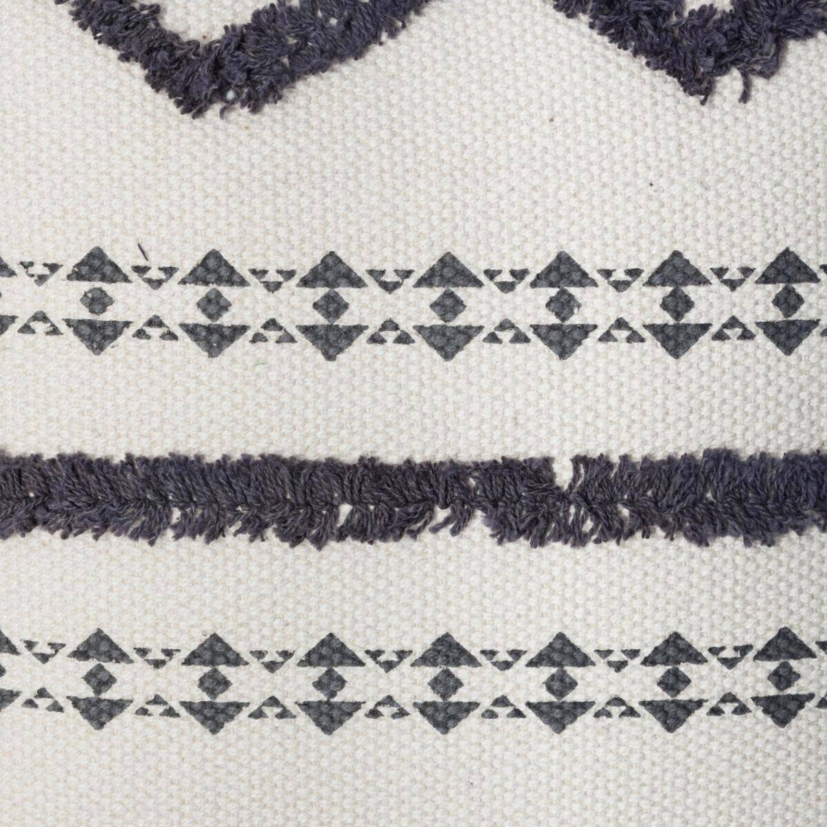 Housse de Coussin Tuftée "Etnik II" 40x40cm Gris - Image 3