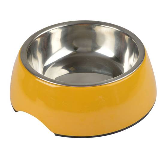 Love Story - Gamelle pour Chien & Chat "Bol Inox" 17cm Moutarde - Image 1