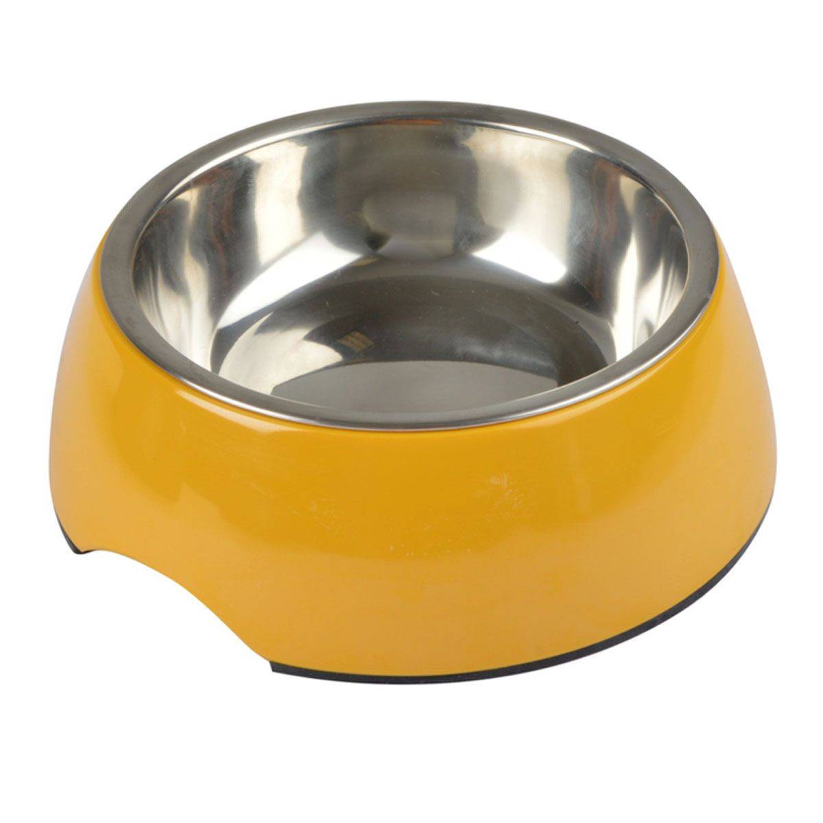 Love Story - Gamelle pour Chien & Chat "Bol Inox" 17cm Moutarde - Image 1