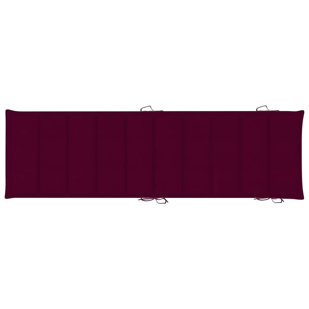Helloshop26 - Lot de 2 transats chaise longue bain de soleil lit de jardin terrasse meuble d'extérieur avec coussins bois d'acacia solide - Imagen 9