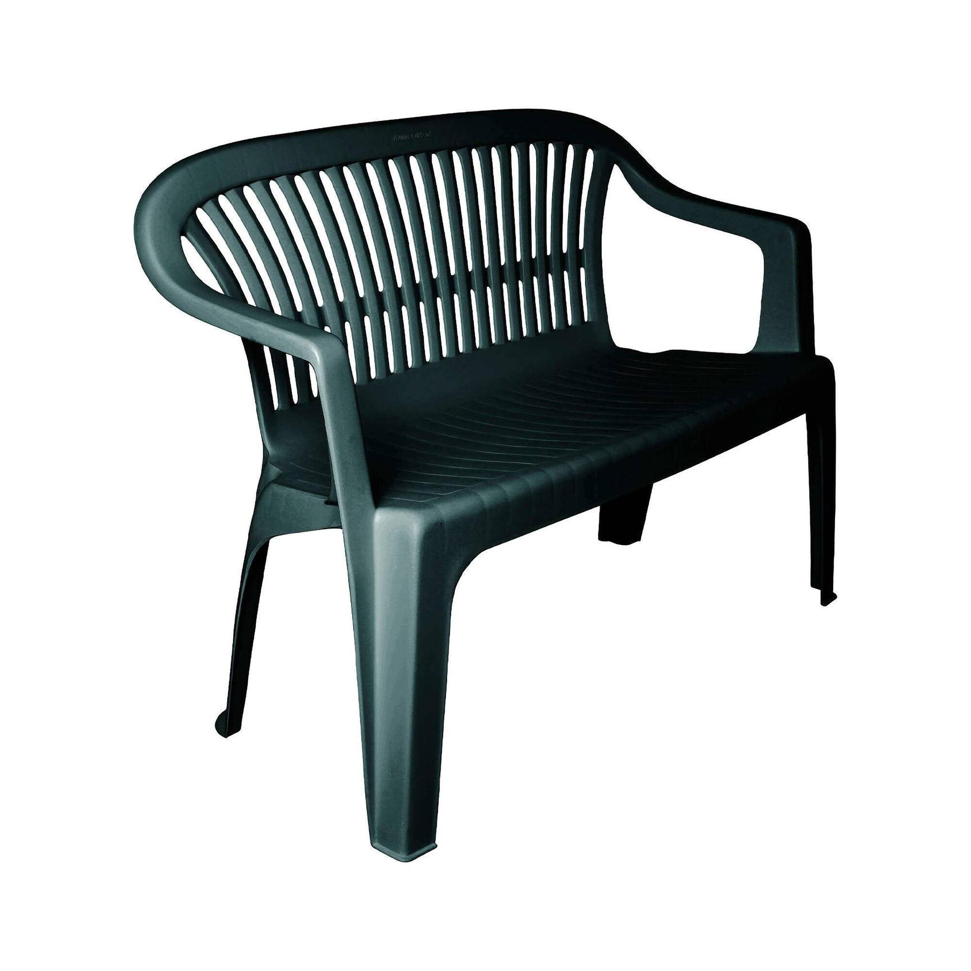 Dmora - Banc d'extérieur Dcerr, Banc de jardin Monobloc, Banc d'extérieur, 100% Made in Italy, 114x55h82 cm, Vert - Dmora - Imagen 1