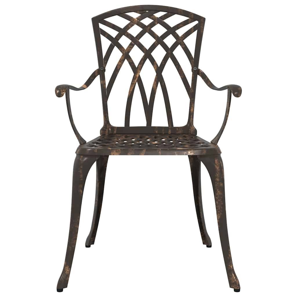 Chaise de jardin aluminium bronze 53 x 51 x 88,5 cm - PANGIVO - Image 4