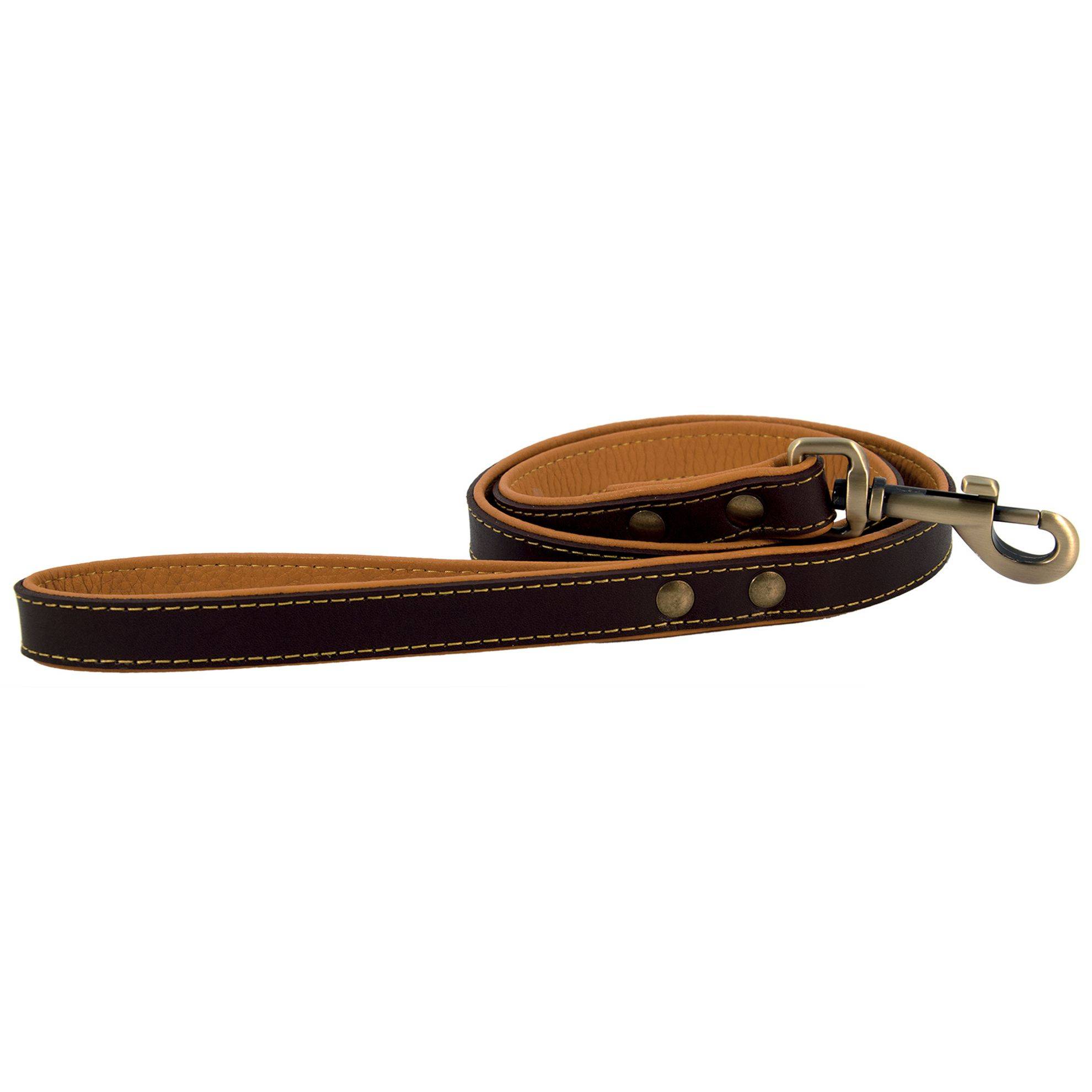Laisse Cuir Cognac Doogy Taille : T2 DOOGY GLAM