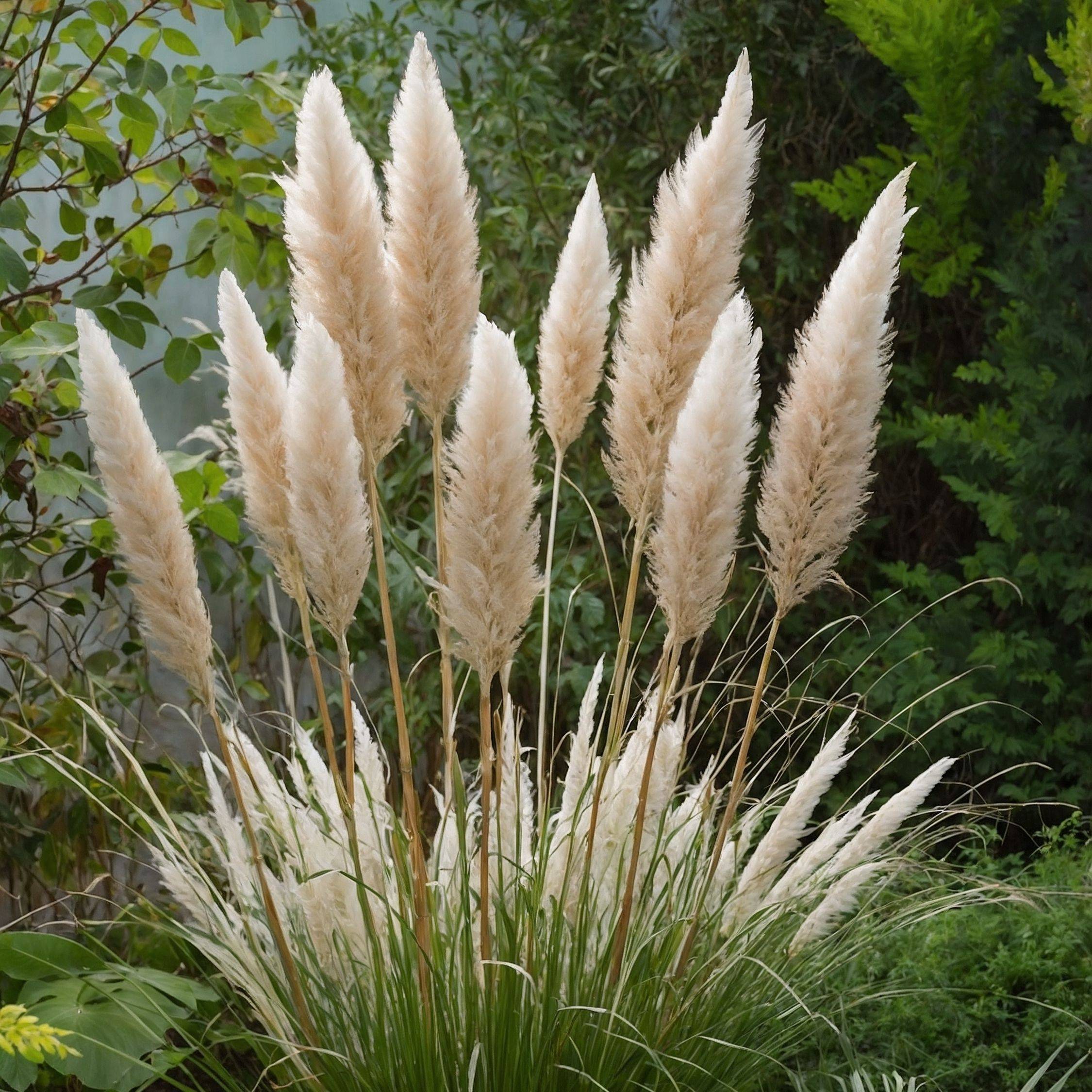 Herbe de la Pampa - Set de 6 - Cortaderia selloana - Hauteur 25-40cm - ⌀9cm - Imagen 2