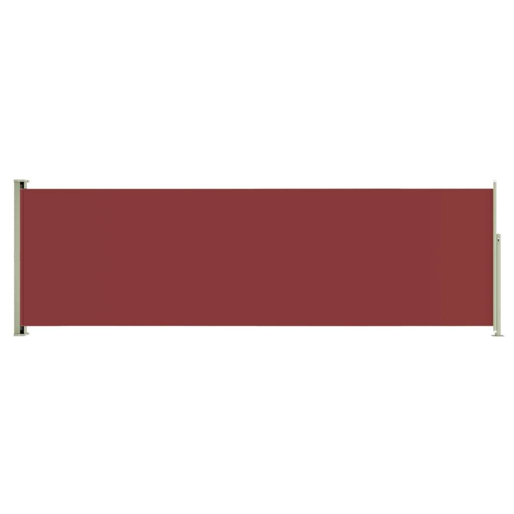Helloshop26 - Auvent paravent store brise-vue latéral rétractable de patio jardin terrasse balcon protection visuelle écran 160 x 500 cm rouge - Imagen 1