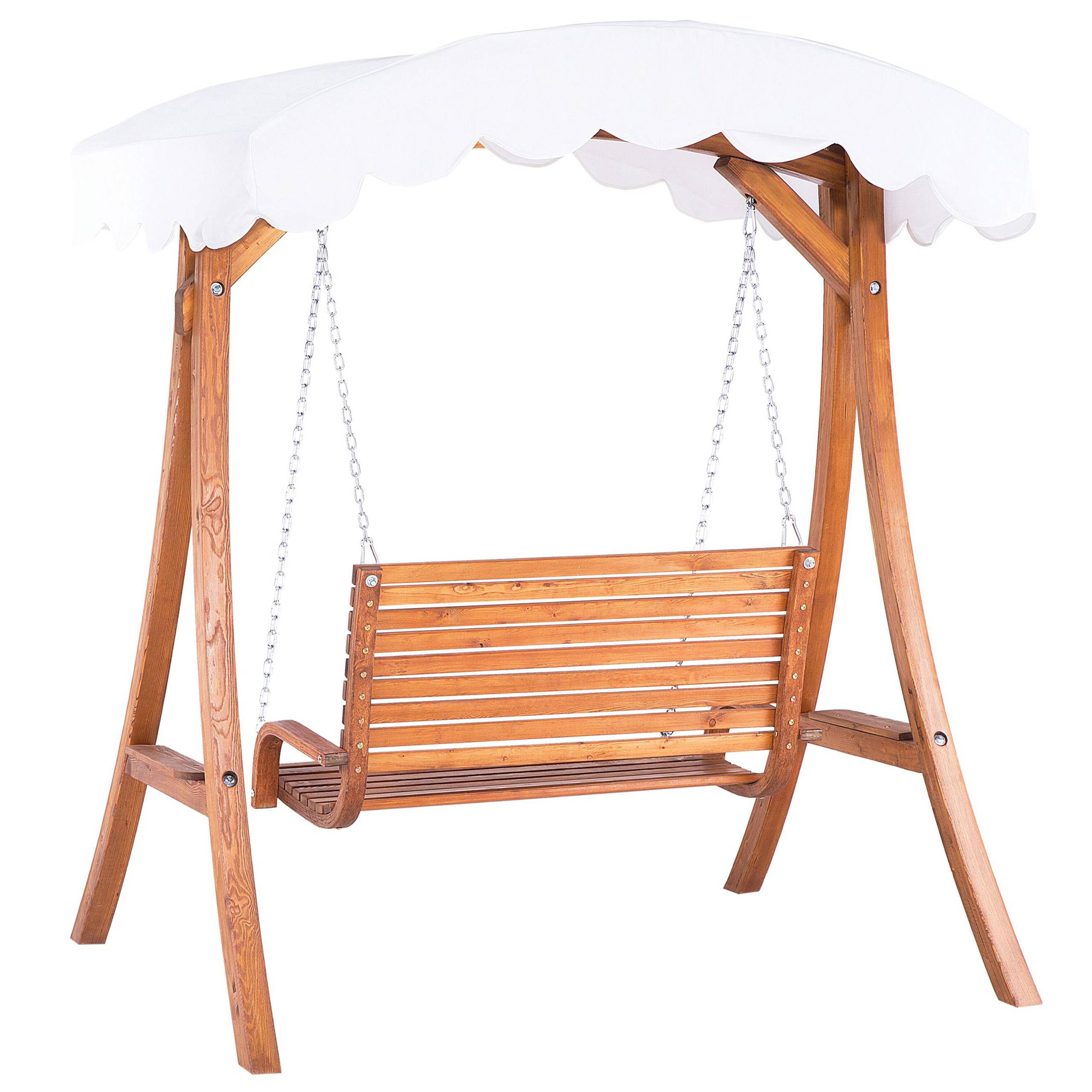 Beliani - Balançoire Tissu Marron ANDRIA - Beliani - Imagen 6