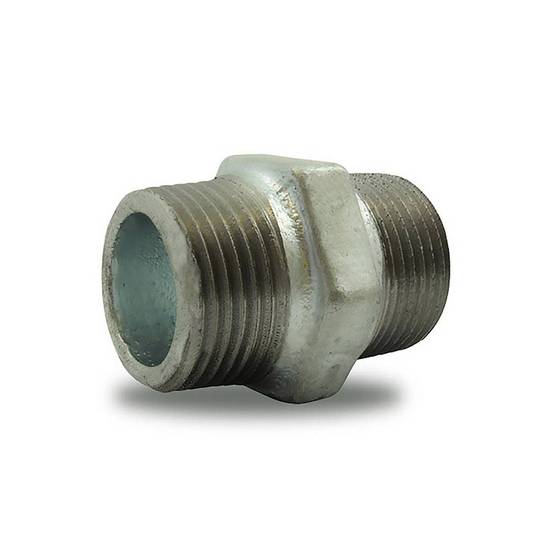 Mamelon mâle/mâle en fonte malléable - 3/8'' - Image 1