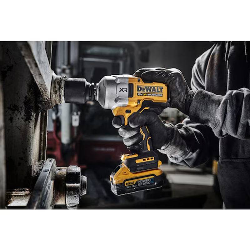 Clé à chocs 18V XR 1/2' - DEWALT - avec 2 batteries 5 Ah - chargeur - coffret - DCF961H2T-QW - Image 4