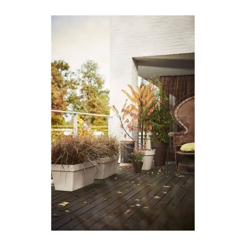 Elho - Elho Bac A Plantes Avec Roues Pour Terrasse - 70 Cm - Blanc - Imagen 3