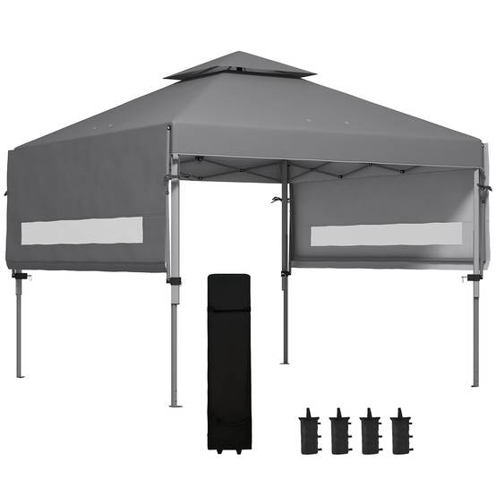 Tonnelle pliante aciers et tissu oxford 500 x 300 x 290 cm - PANGIVO - Image 2
