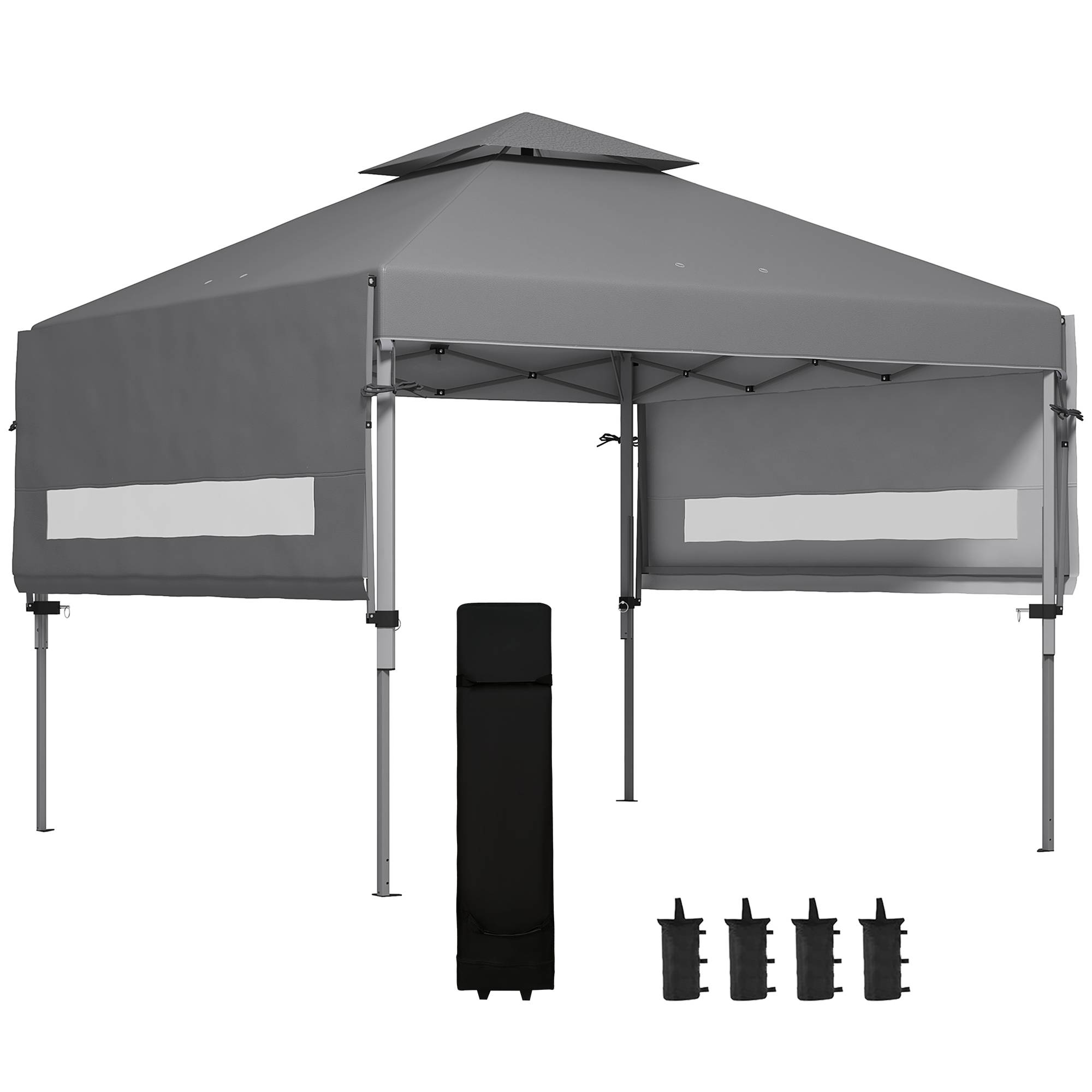 Tonnelle pliante aciers et tissu oxford 500 x 300 x 290 cm - PANGIVO - Image 2