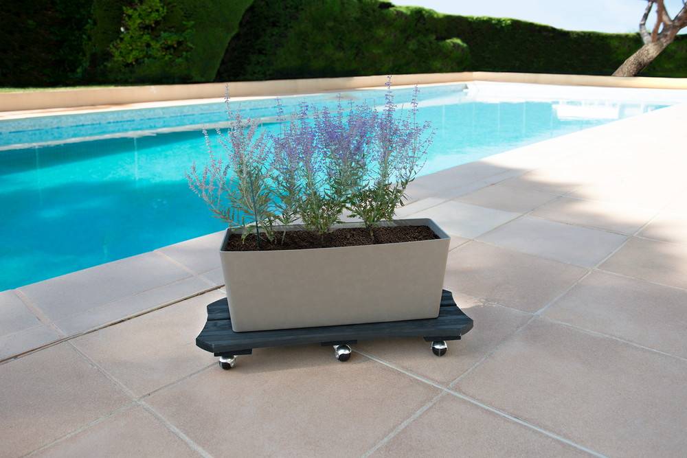 Louis Moulin - Roule plante Bois spécial bac anthracite - 30x70 cm  - Bois Louis Moulin - Imagen 4