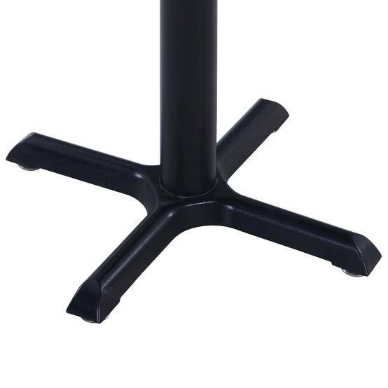 Table de jardin métal et bois plastique noir 60 x 60 x 75 cm - PANGIVO - Image 5