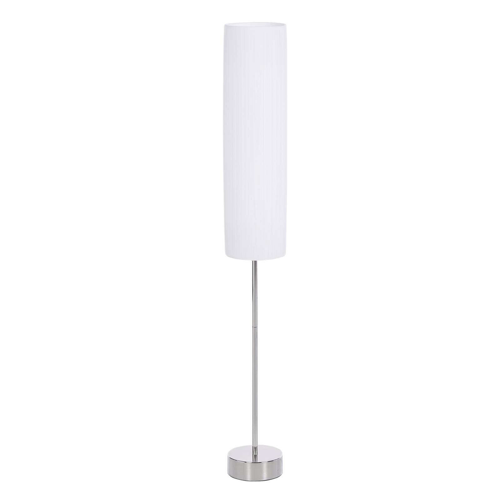 Lampadaire blanc 120 cm base acier inoxydable 2 douilles E27 interrupteur faible consommation salon bureau - Image 1