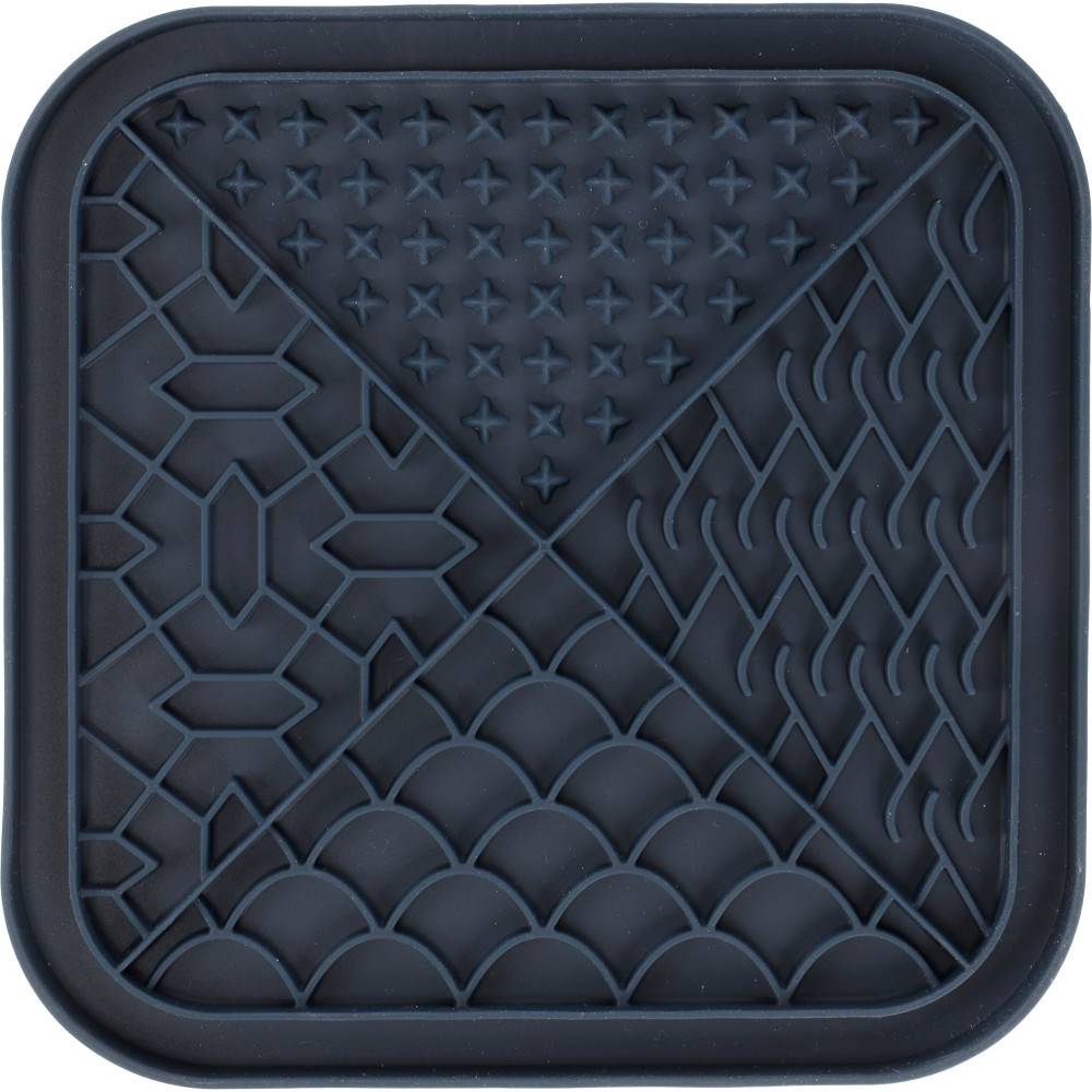 Flamingo - Tapis à lécher Tolo Carré Bleu foncé 20 x 20 pour chien et chat - Imagen 3