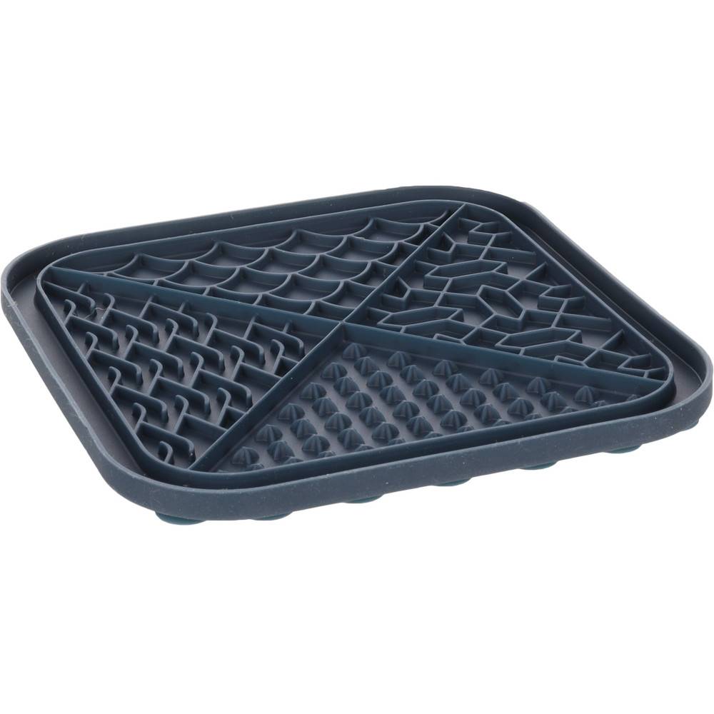 Flamingo - Tapis à lécher Tolo Carré Bleu foncé 20 x 20 pour chien et chat - Imagen 1