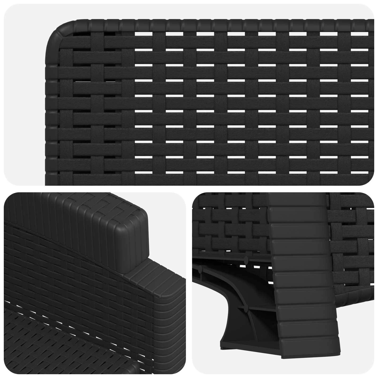 Lot de 2 chaises de jardin inclinables polypropylène anthracite 63 x 56 x 92 cm - PANGIVO - Image 7