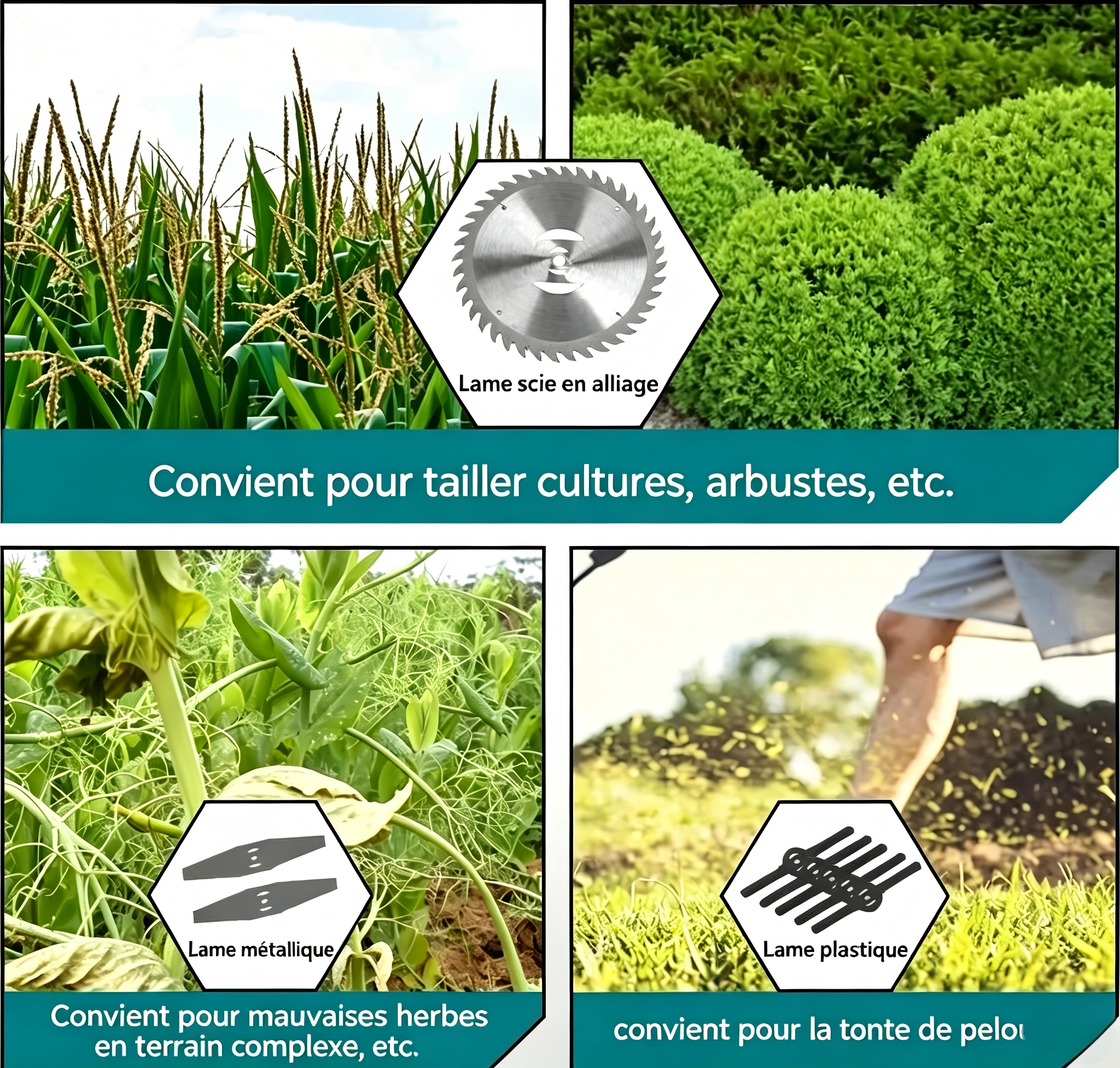 Sans Marque - Tondeuse à gazon sans fil avec deux accessoires Traumheim - Image 2