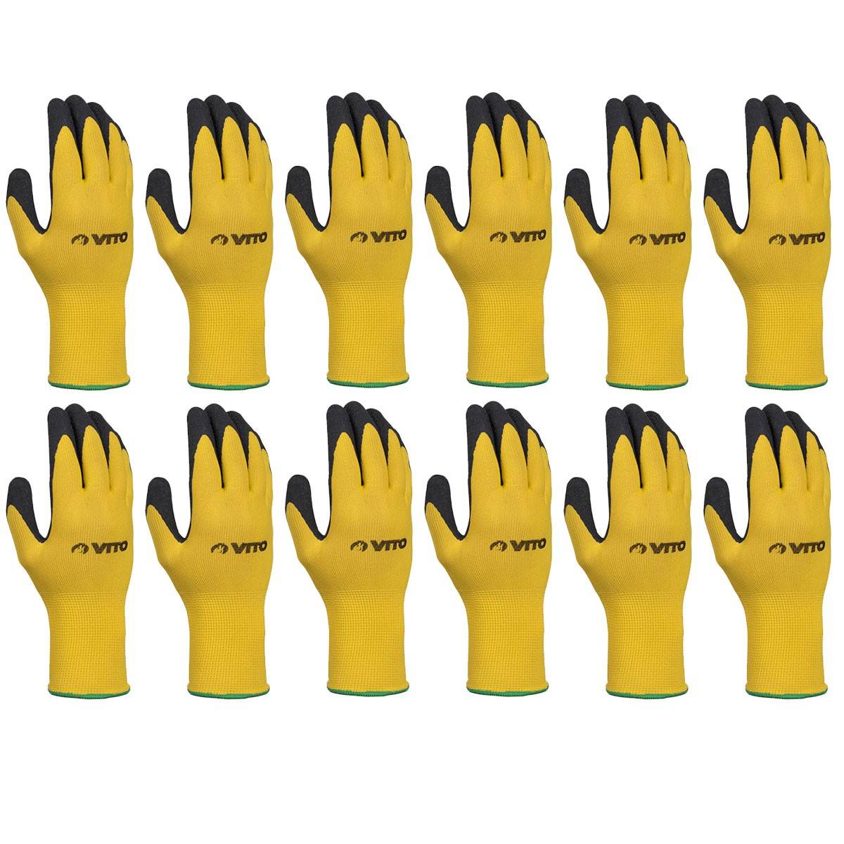 Vito - Pack de 12 Gants de Protection travail Nitrile Antidérapants Confort Adhérence Protection Certifiée CE VITO - Imagen 1