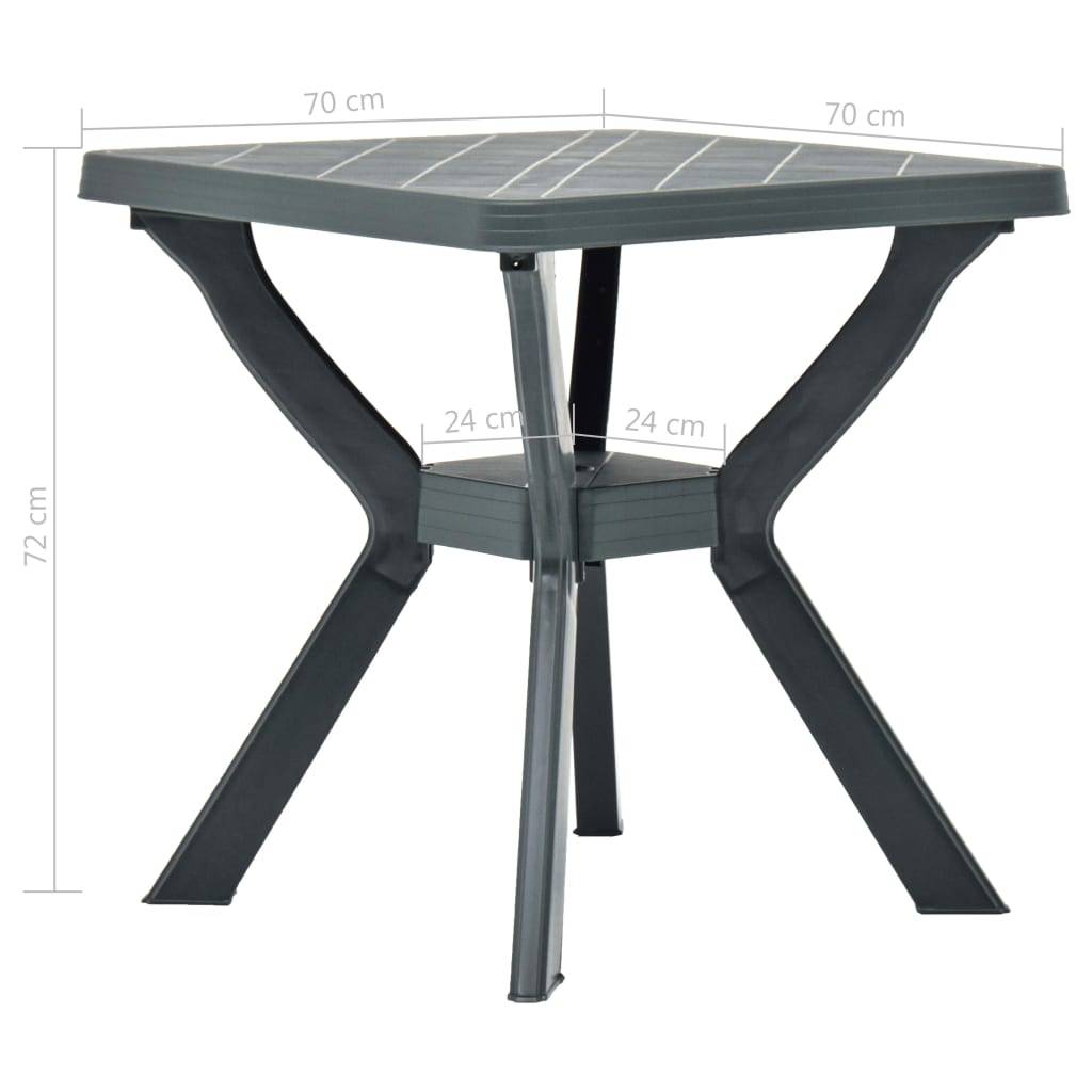 PANGIVO - Table de bistro plastique vert 70 x 70 x 72 cm - PANGIVO - Image 6