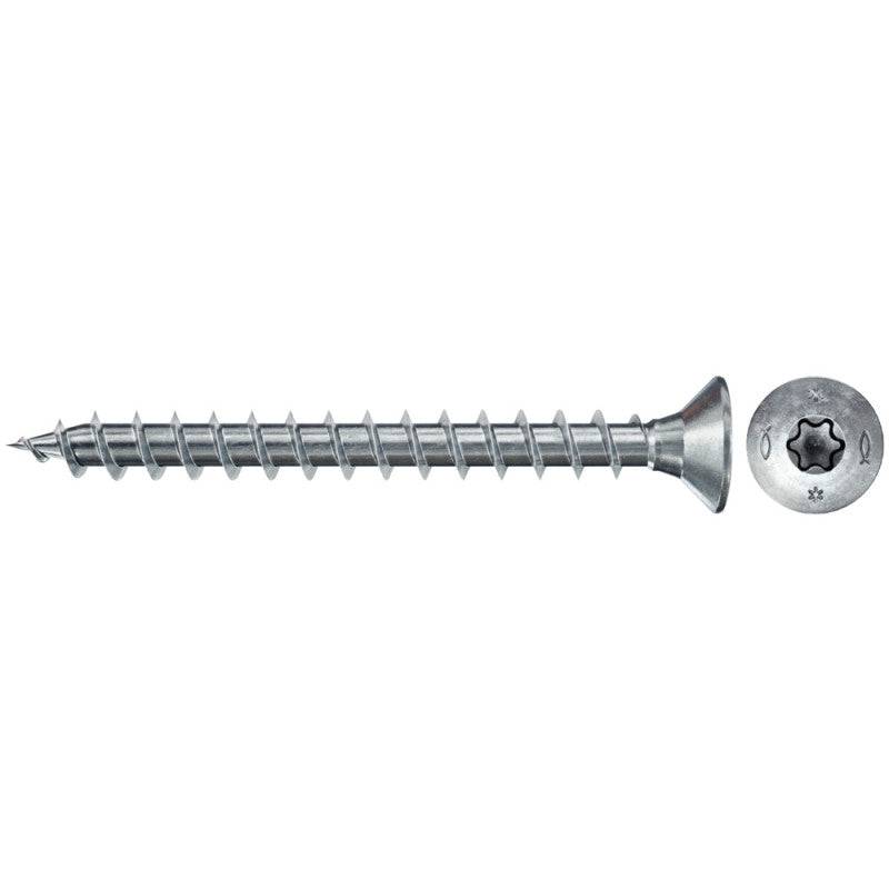 Fischer - Boîte de 200 vis bois PowerFast II FPF II CTF tête fraisée FISCHER empreinte TX - zingué blanc - filetage total - taille Ø 3,5 x 16mm - FISCHER