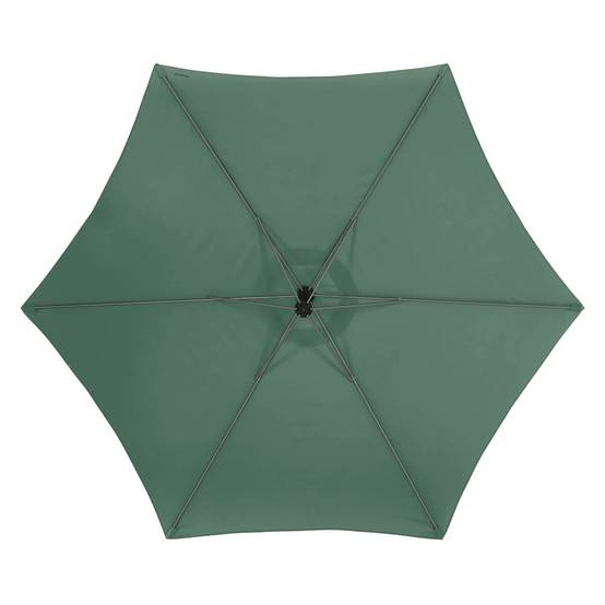 Hesperide - Parasol déporté rond "Manoa" vert olive & gris quartz 3m en aluminium traité époxy Hespéride - Image 3