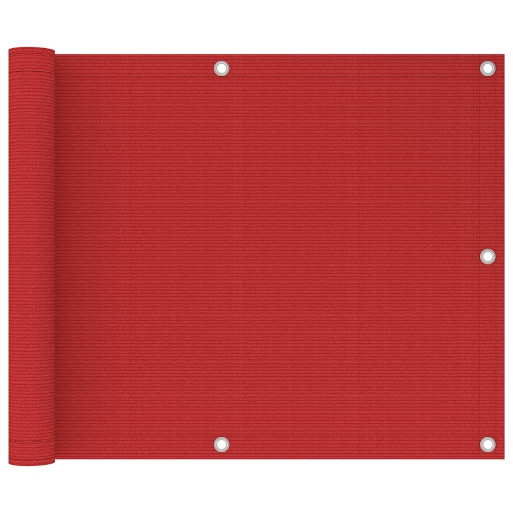 Helloshop26 - Écran de balcon brise pare vue protection confidentialité 75 x 300 cm PEHD rouge - Imagen 1