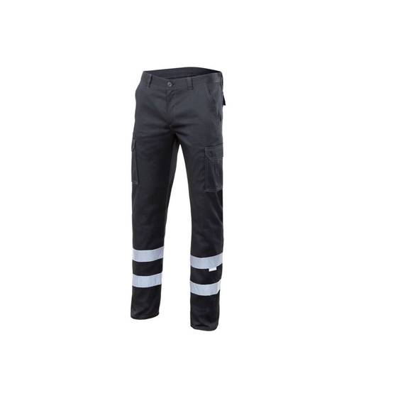 Pantalon stretch multipoches à bandes réfléchissantes VELLILA Noir 42