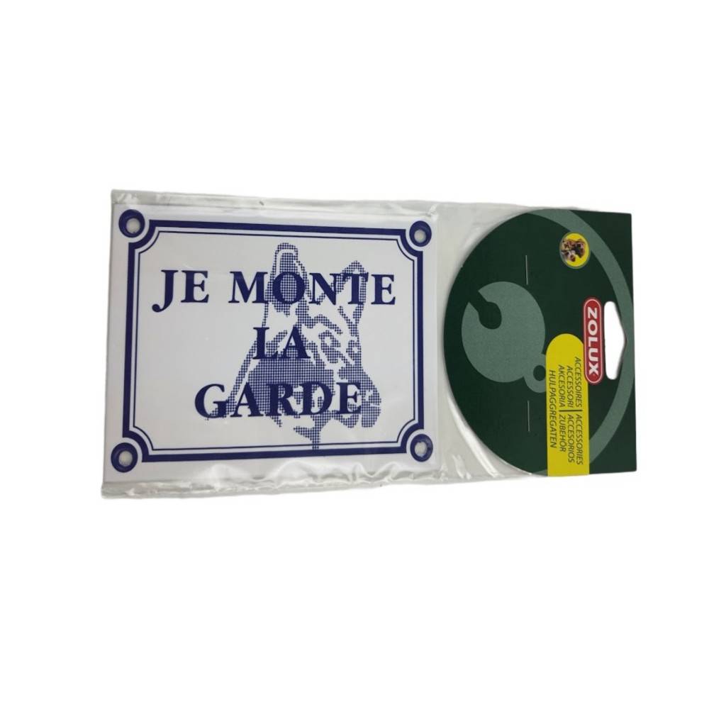 Zolux - Plaque (Je monte la garde) taille 14 x 10 cm, pour chien. - Image 2
