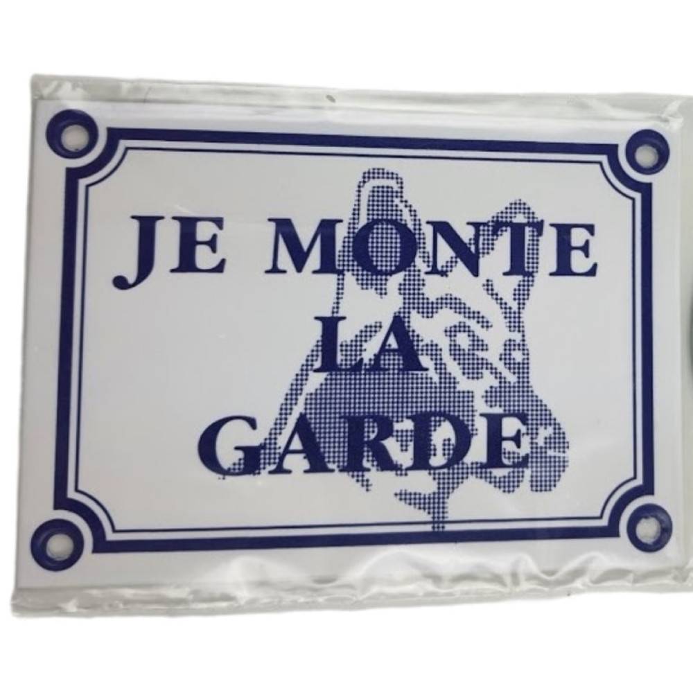 Zolux - Plaque (Je monte la garde) taille 14 x 10 cm, pour chien.