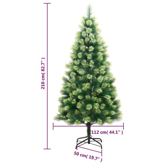 Vidaxl - Sapin de Noël artificiel à charnières avec support 210 cm vidaXL 356739 - Image 3