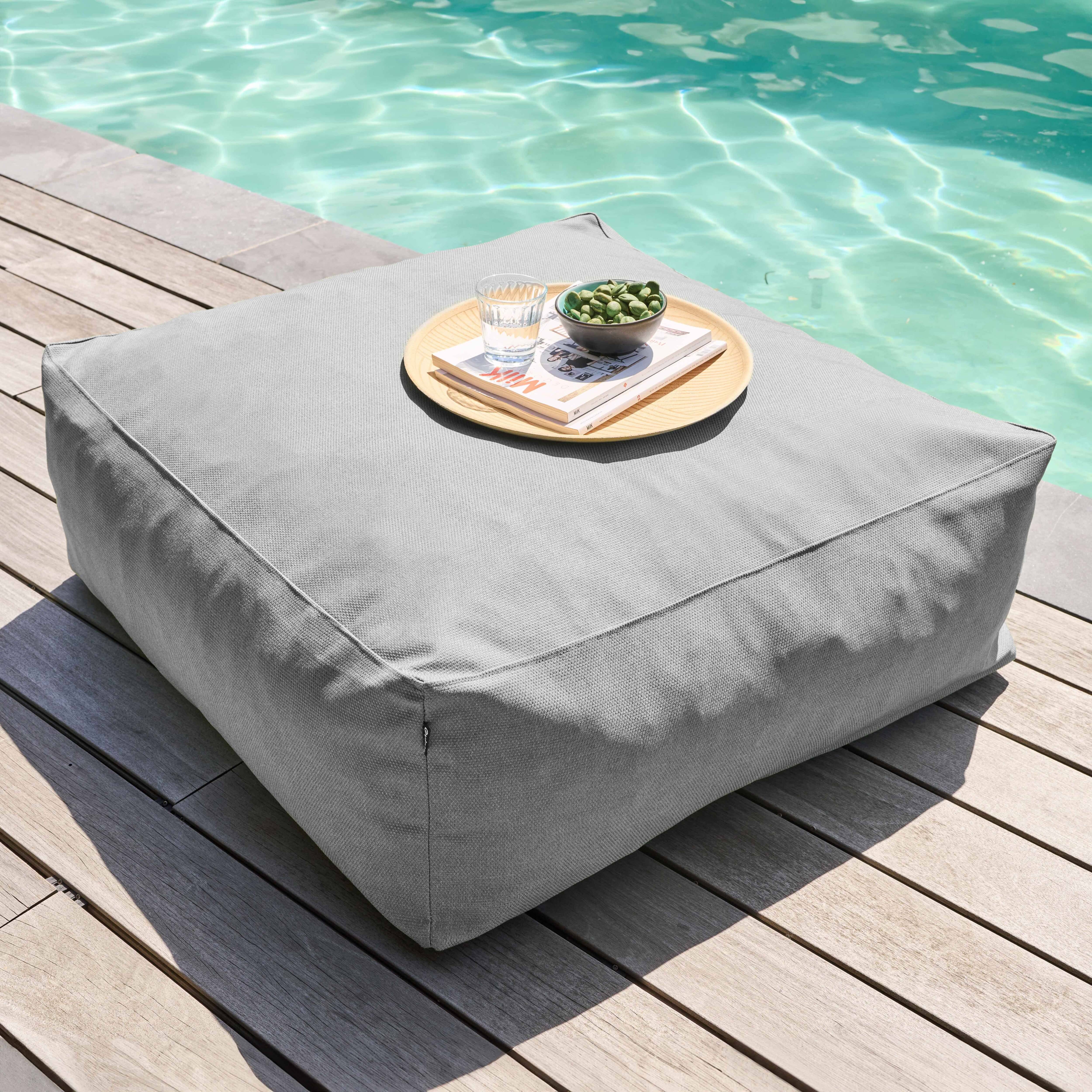 Oviala - Pouf de jardin pour canapé modulable gris Mixi - Oviala - Imagen 1
