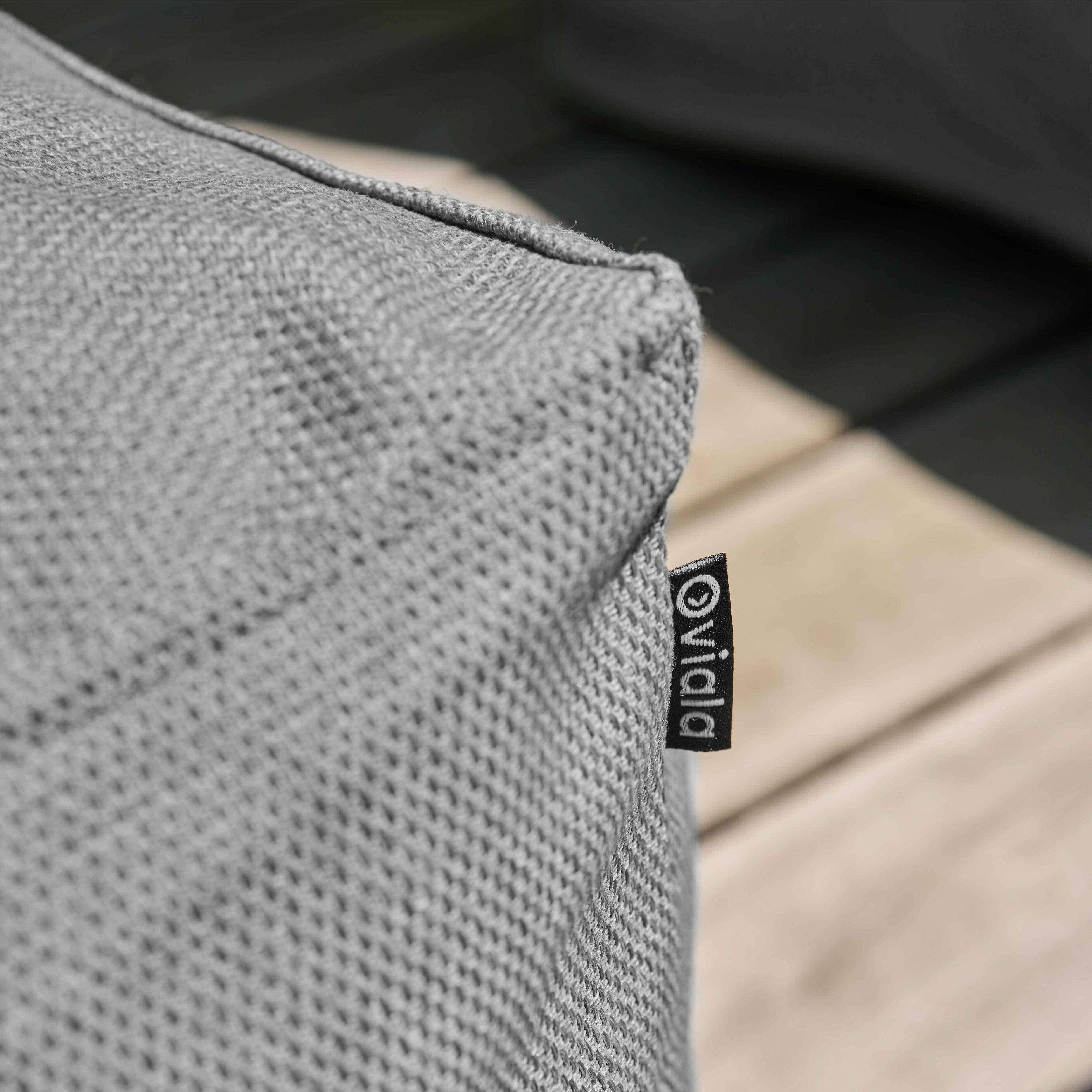 Oviala - Pouf de jardin pour canapé modulable gris Mixi - Oviala - Imagen 3