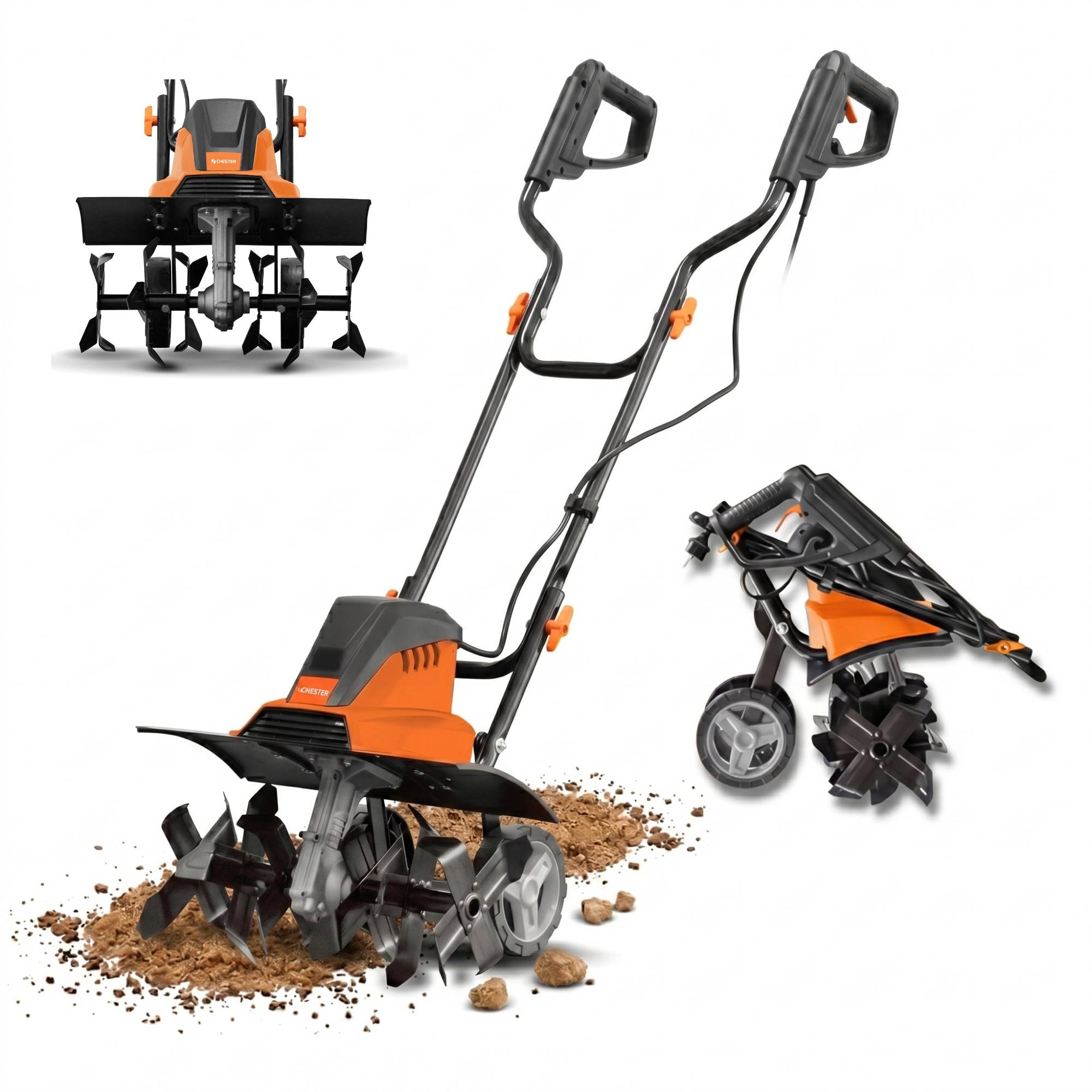 Chester - Motobineuse et Motoculteur électrique 1500W CHESTER | Bineuse de jardin | Largeur 45cm | 6 Fraises - Image 2