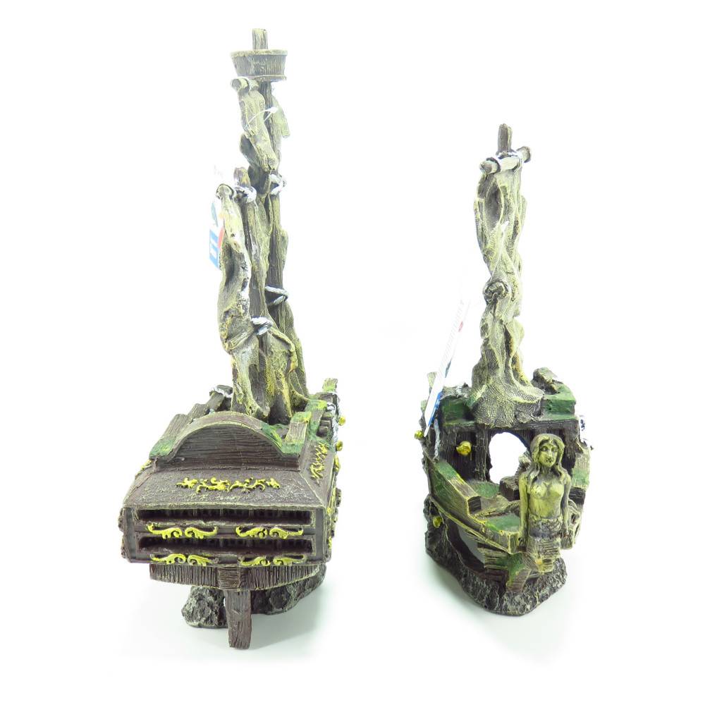 épave herald en deux parties, taille: 45 x 13 x 34 cm, Décoration aquarium - Image 7