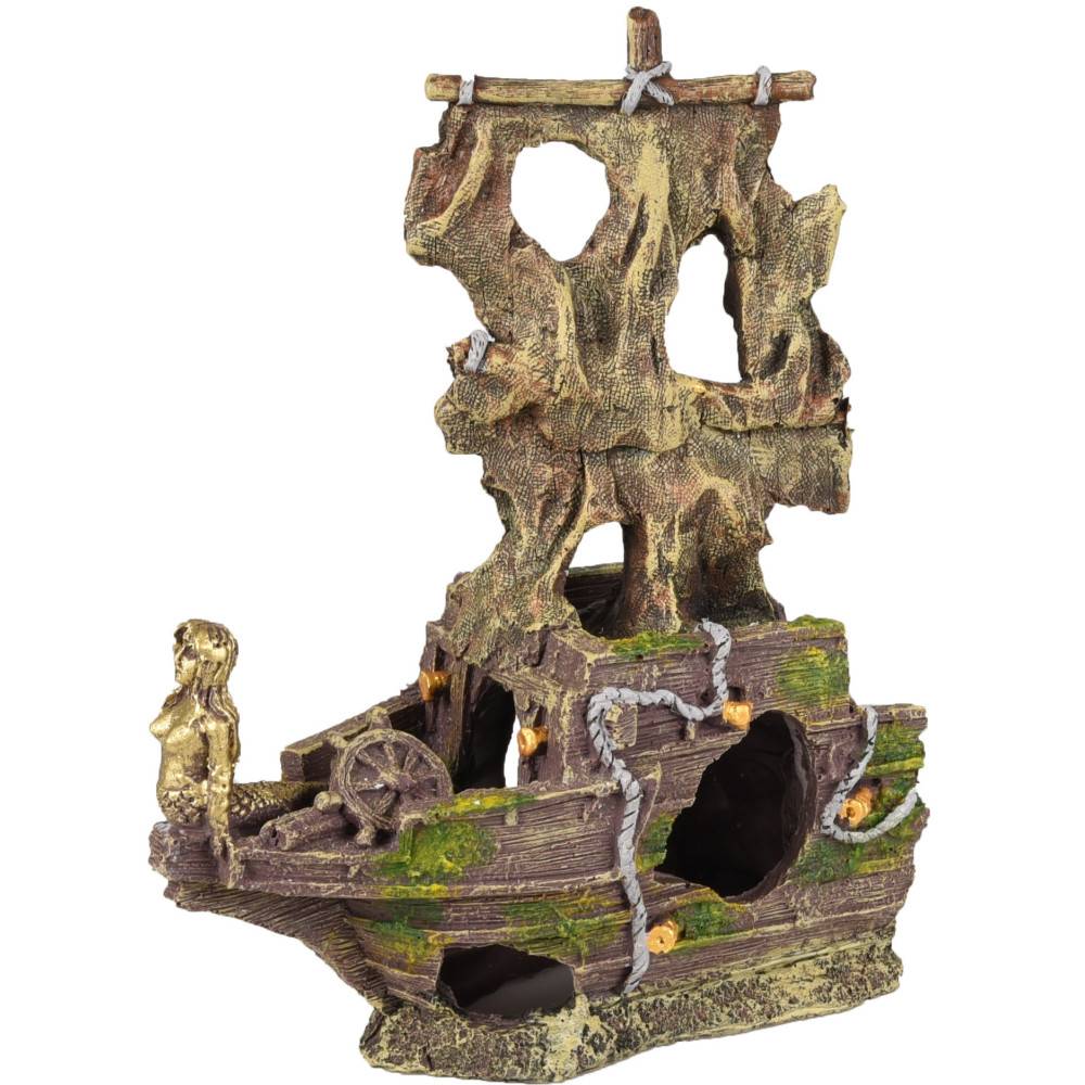 épave herald en deux parties, taille: 45 x 13 x 34 cm, Décoration aquarium - Imagen 8