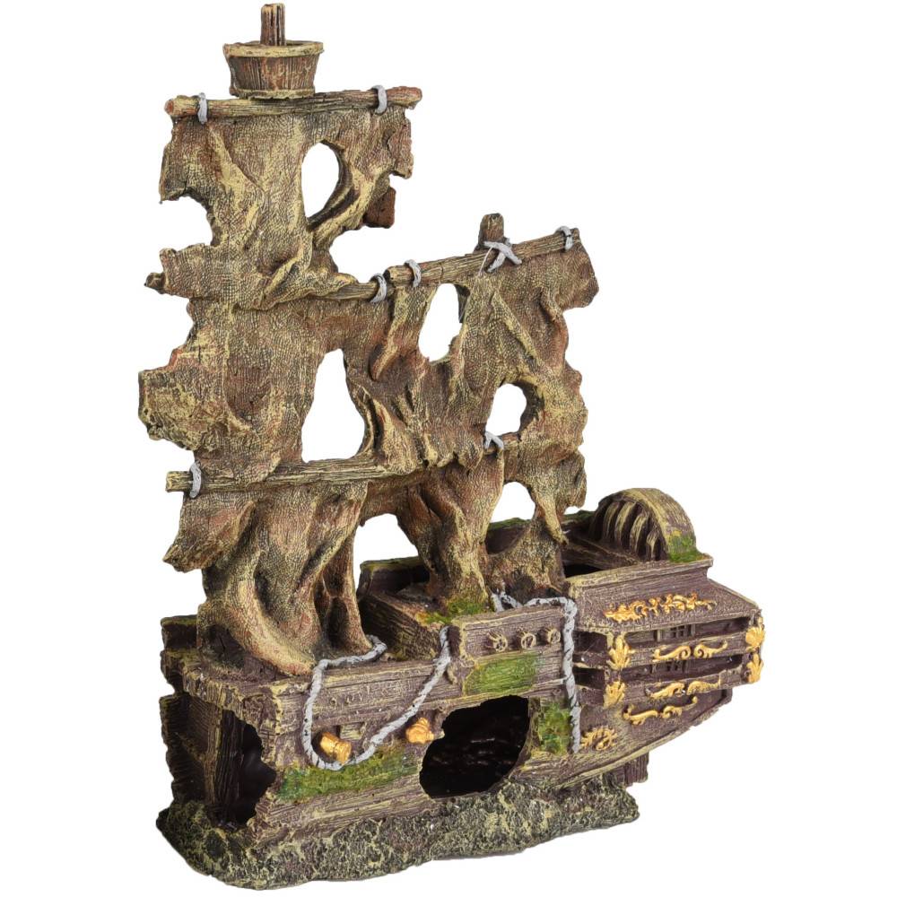 épave herald en deux parties, taille: 45 x 13 x 34 cm, Décoration aquarium - Image 9
