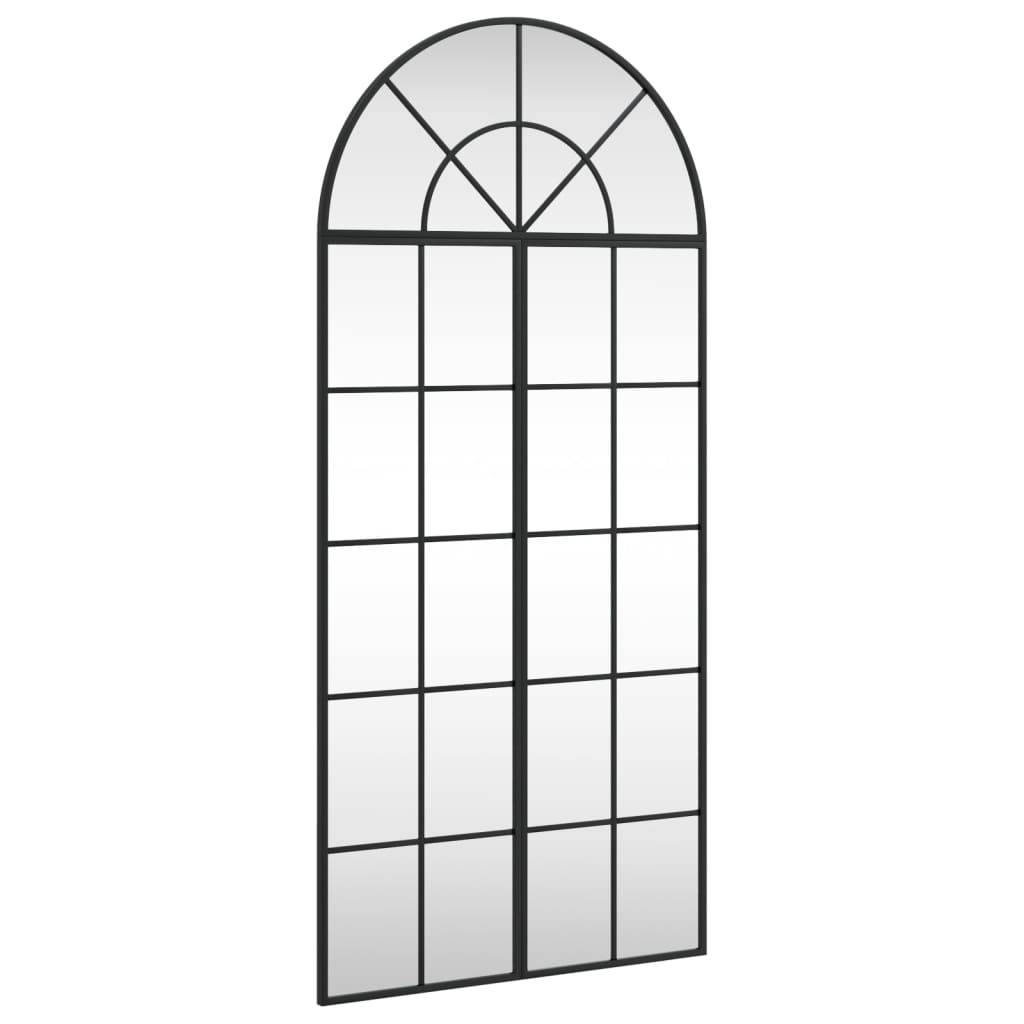 Maison Chic - Miroir mural - Miroir décoratif noir 60x130 cm arche fer - Image 1